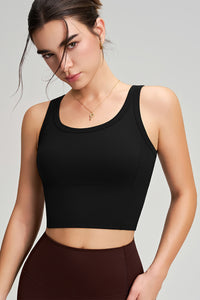 Women Fixed-Cup Medium-Support Quick-Dry Workout Sports Bra