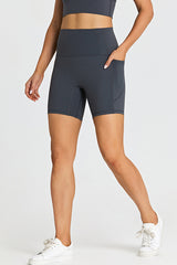 Solid Side Pocket Sports Shorts