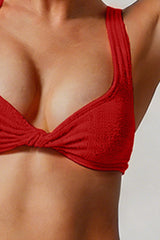 Women's Twist-Front Pleated Sexy Bikini