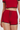 Women's Contrast Trim Drawstring Side Pocket Fitness Shorts
