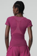 Stretch yoga fitness wear short sleeve T-shirt