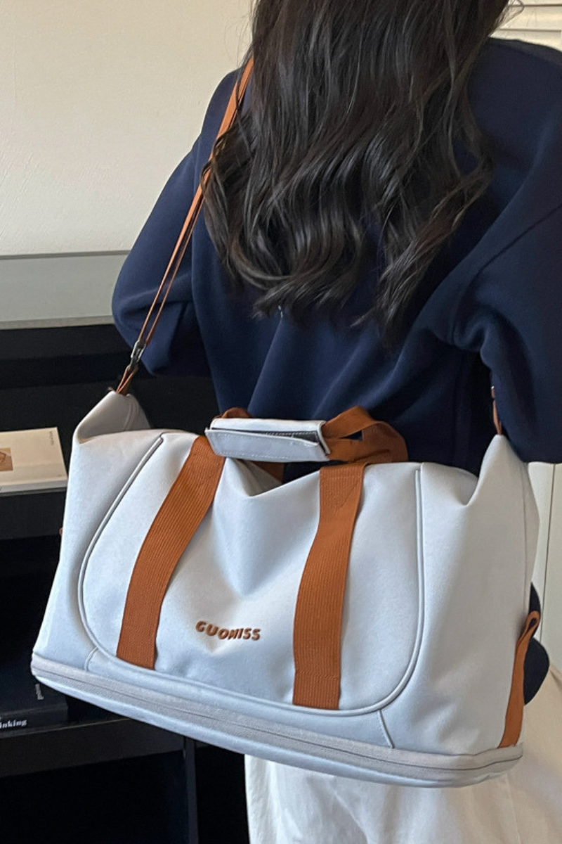 Unisex Wet Dry Separation Color Block Duffle Bag