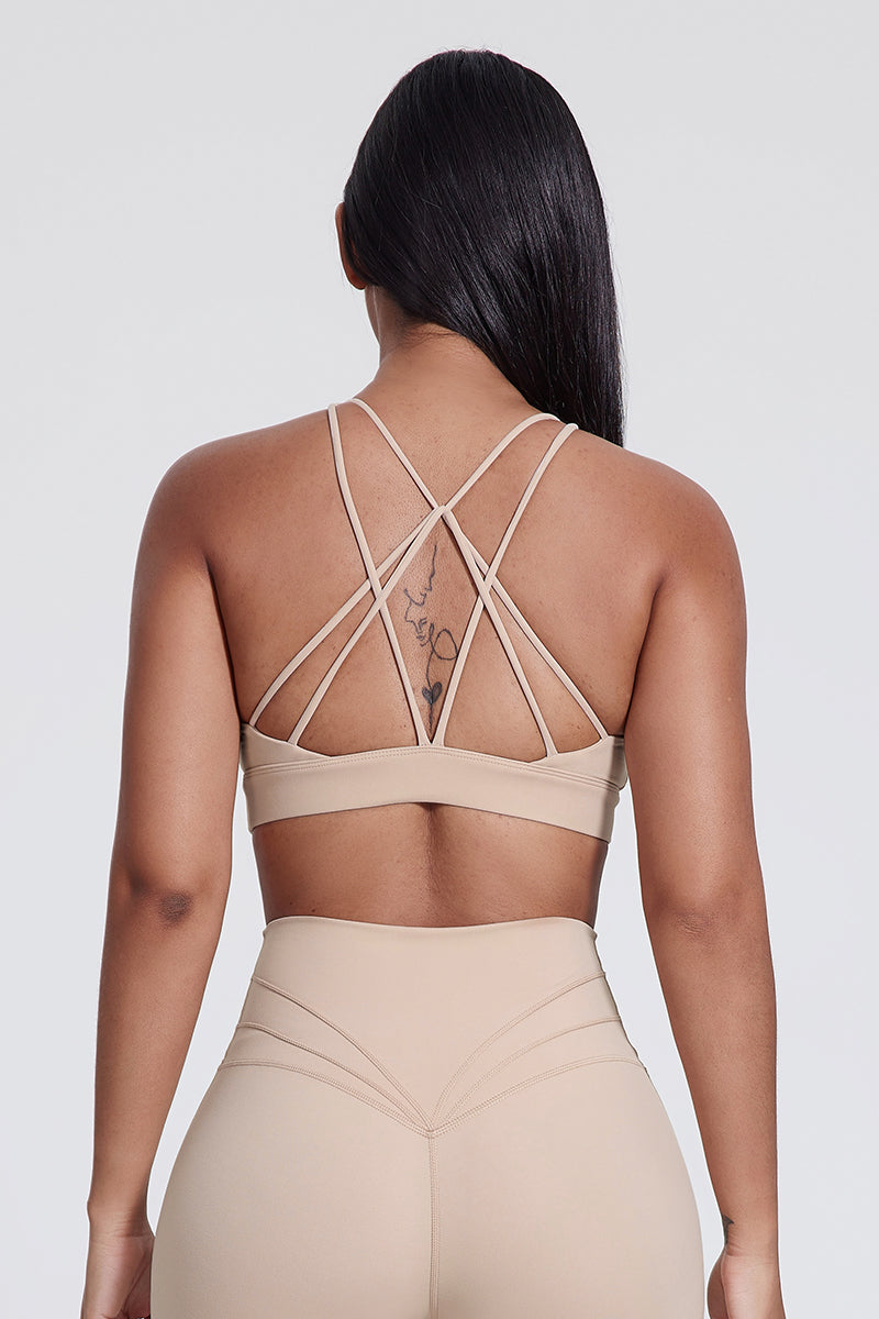 Women'S Yoga Cross Line Sports Bra Tank Top