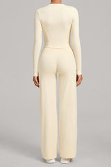 Women Naked Feel Flared Yoga Set