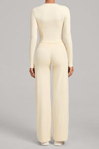 Women Naked Feel Flared Yoga Set