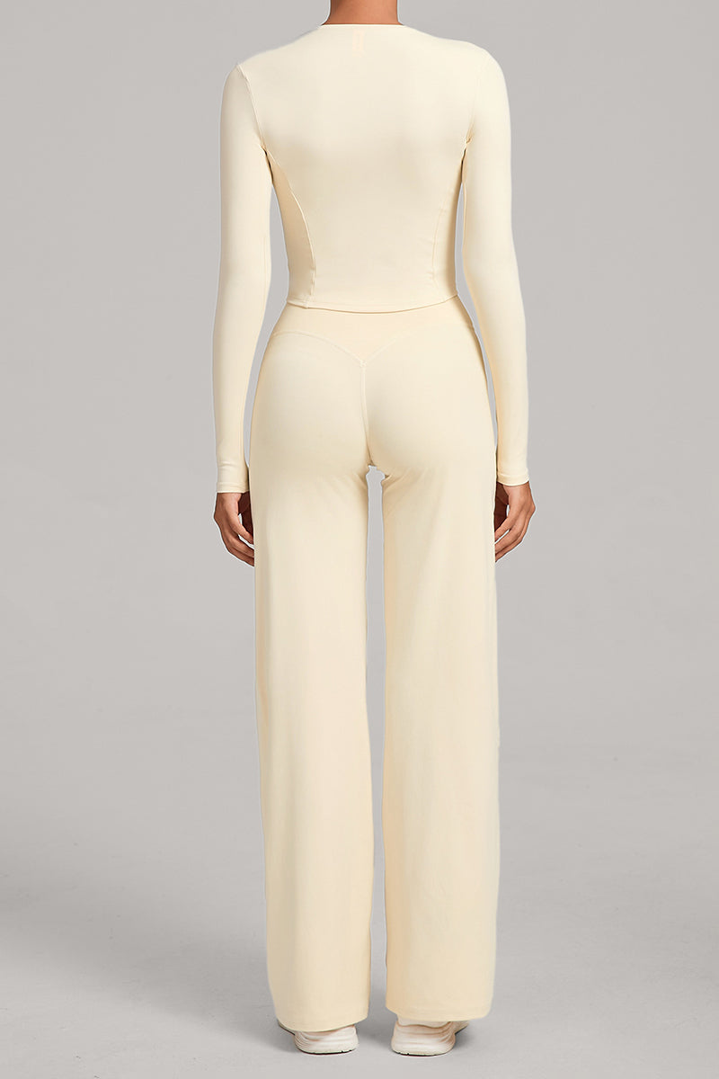 Women Naked Feel Flared Yoga Set