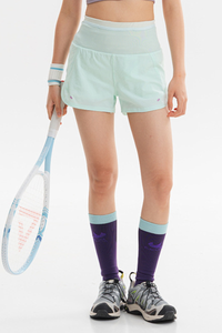 Women's Wide Waistband Running Shorts with Built-in Liner