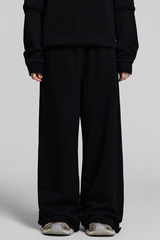 Men's Fall 100% Cotton Wash Distressed Raw Edge Sweatpants