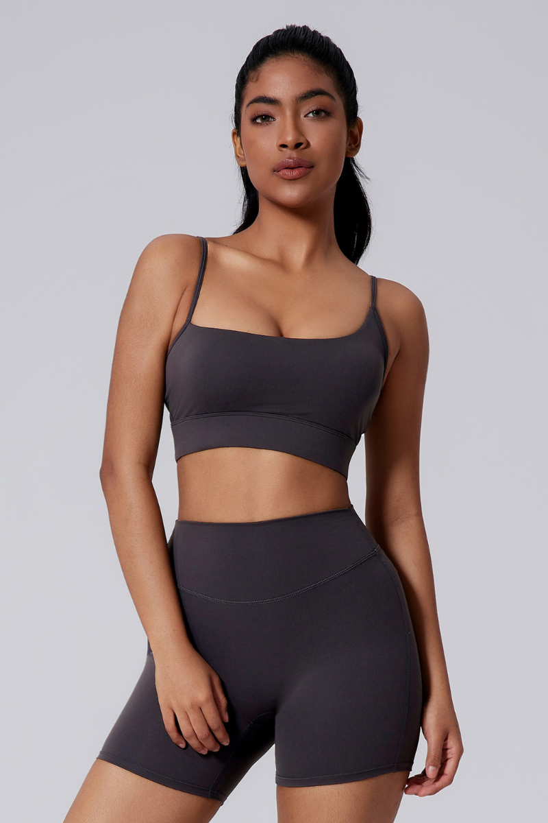 Women's Summer Thin Strap Bra And Shorts Two-Piece Sets