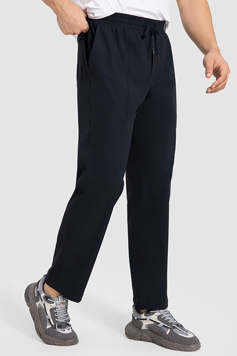 Men Loose Lightweight Quick-Dry Straight Leg Breathable High-Elastic Sports Pants