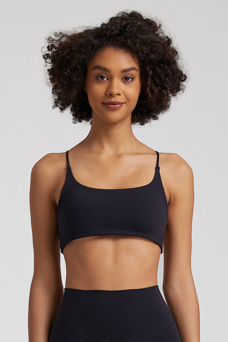 Thin Straps On The Back Crossover Fold-Up Sports Bra