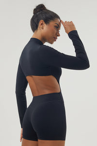 Women'S Front Half-Zip Long-Sleeved Sport Jumpsuit