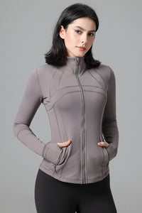 Women'S Slim Fit Sports Zipper Jacket