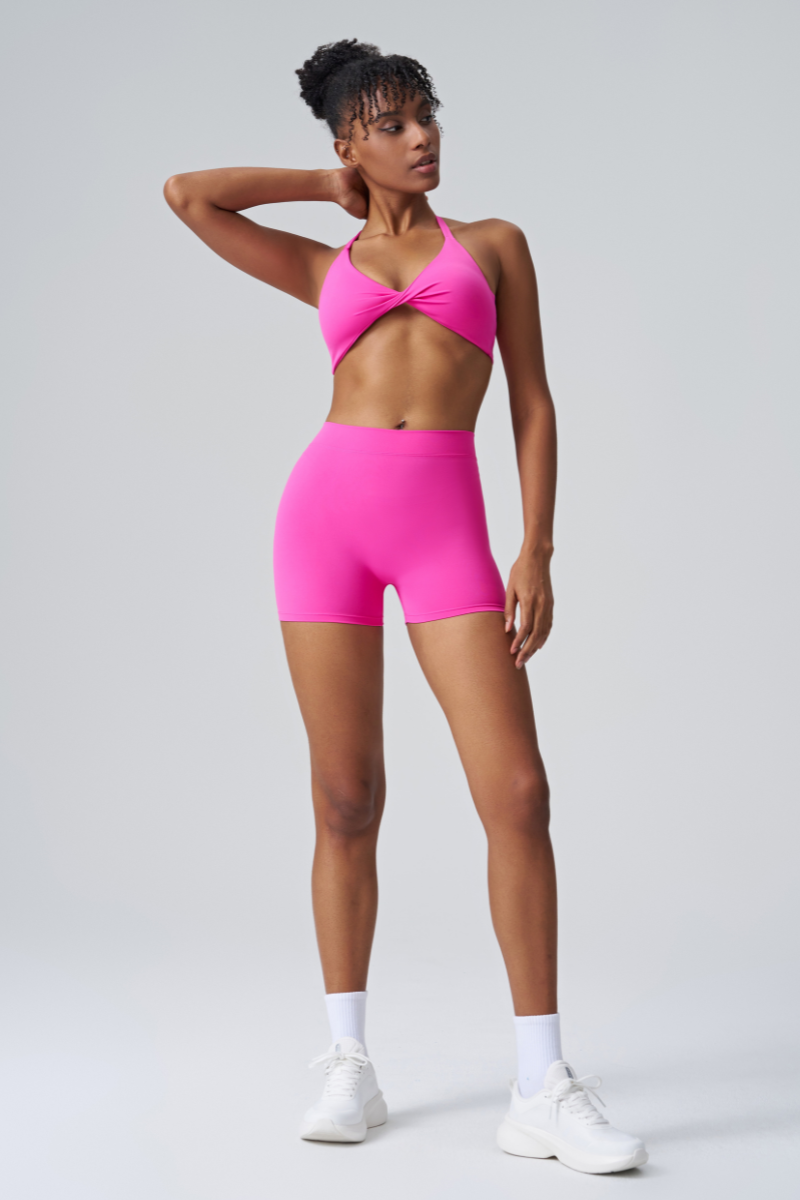 Women’s Sports 2-Piece Set: Triangle Cup Bra & Sports Shorts