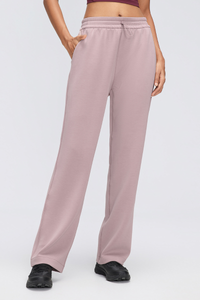 Women's Air Layer Elastic Toggle Wide Leg Athletic Pants
