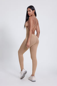 Women'S Cross-Leaky Back Yoga High-Elastic Bodysuit