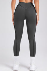 Women Patchwork Linear Stereoscopic Skinny Beauty Out Running Fitness Exercise Yoga Pants