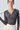 Women's V‑Neck Ruched Cropped Slim Fit Athletic Hoodie