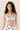 Women's Polka Dot Vintage Faux Two-Piece Halter Sports Bra