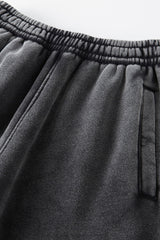 Men/Women Retro Wax-Dye Fleece-Lined Jogger Pants