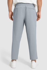 Men Summer Loose Lightweight Quick-Dry Breathable Straight Leg Cropped Casual Workout Sport Pants