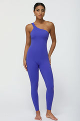 Women One-Shoulder Sports Jumpsuit