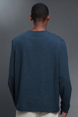 Men Round Neck Breathable Stretchy Casual Sport Long Sleeves