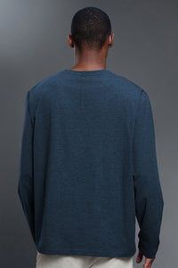 Men Round Neck Breathable Stretchy Casual Sport Long Sleeves