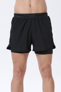 Men's 2-in-1 Anti-Chafe Reflective Quick Dry Running Shorts