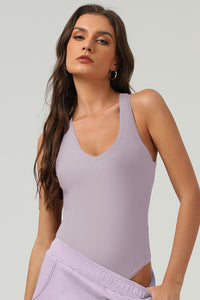 Women Cross-Back High-Waist One-Piece Yoga Bodysuit