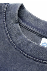 Men/Women Loose Fit Washed Cotton Contrast Stitch Long Sleeve Tee