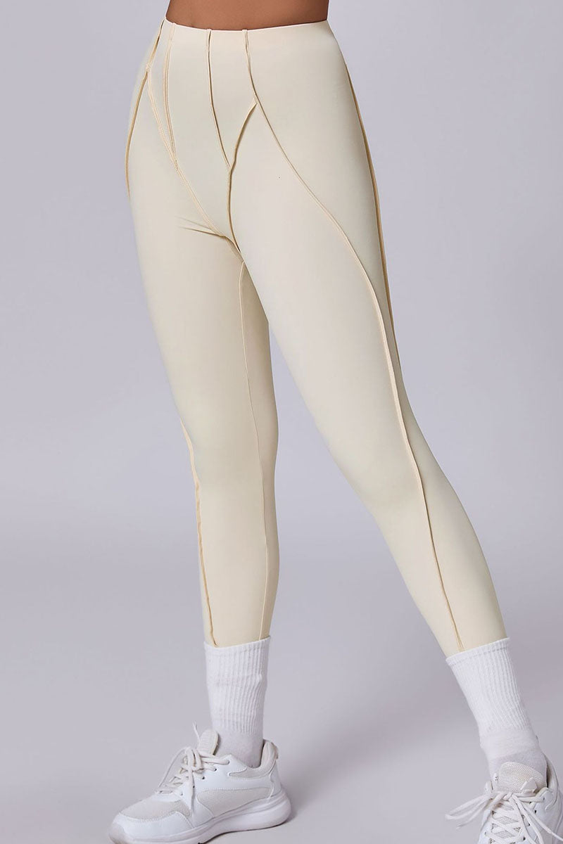 Women Patchwork Linear Stereoscopic Skinny Beauty Out Running Fitness Exercise Yoga Pants