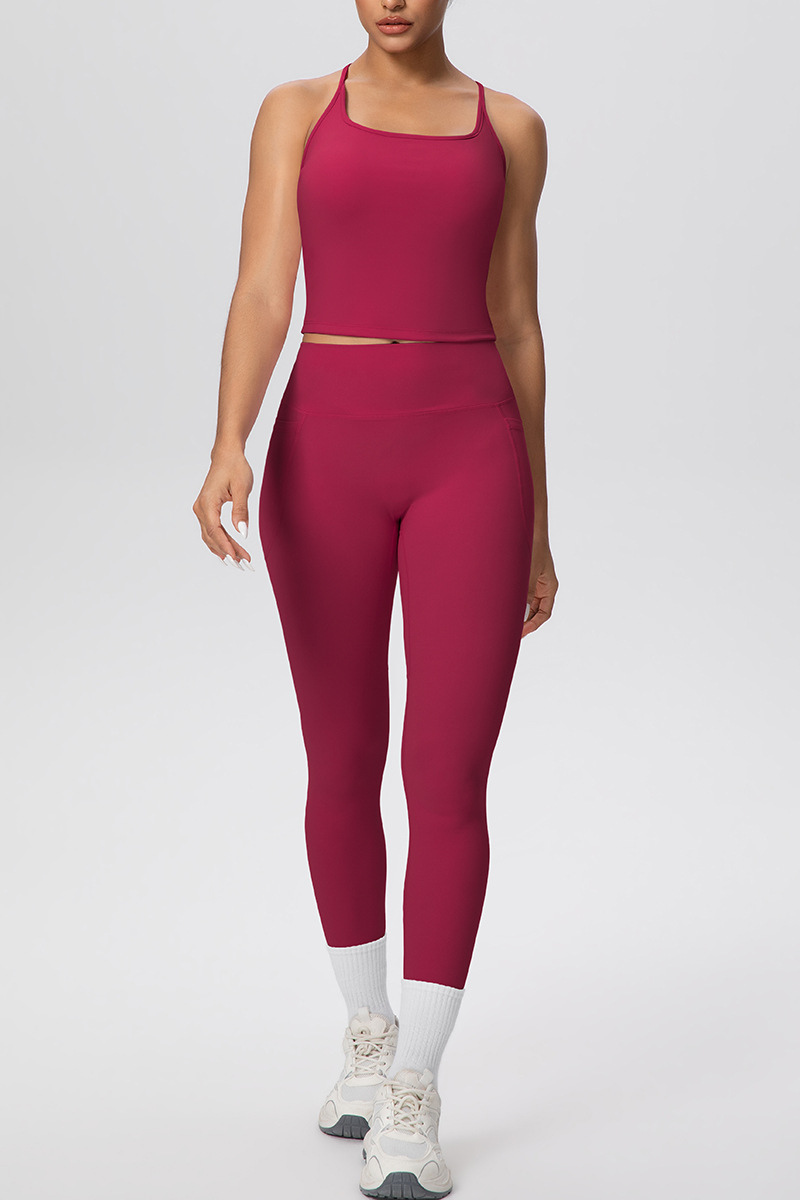 Women's Two Piece Set:High-elasticity Bra And Leggings