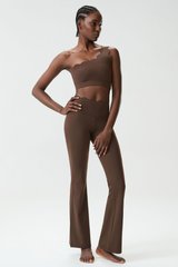 Women's Petal Sports Bra & Flared Yoga Pants Two-Piece Set