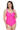 Plus Size Women's Waist-Cinching Pleated One-Piece Swimsuit