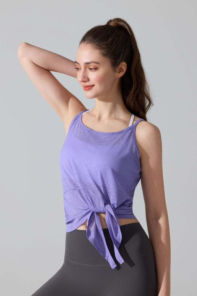 Women's Sweat-Wicking Breathable Side-split Yoga Tank Top