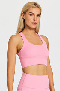 Detachable Chest Pad Cross-Back Sports Bra