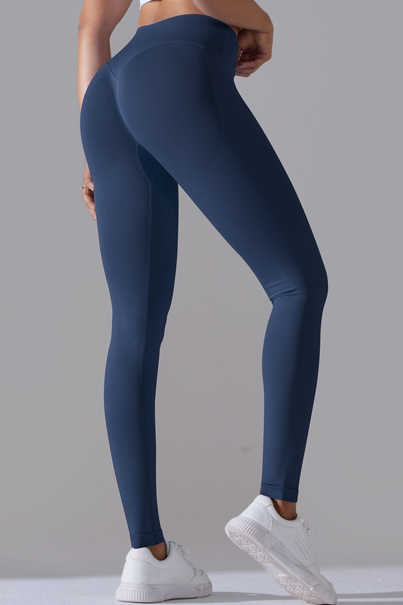 Seamless Women V-Cross Waist Yoga Leggings