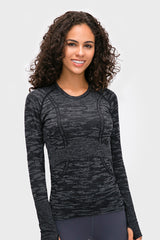 Women'S Yoga Long Sleeved With Thumbhole