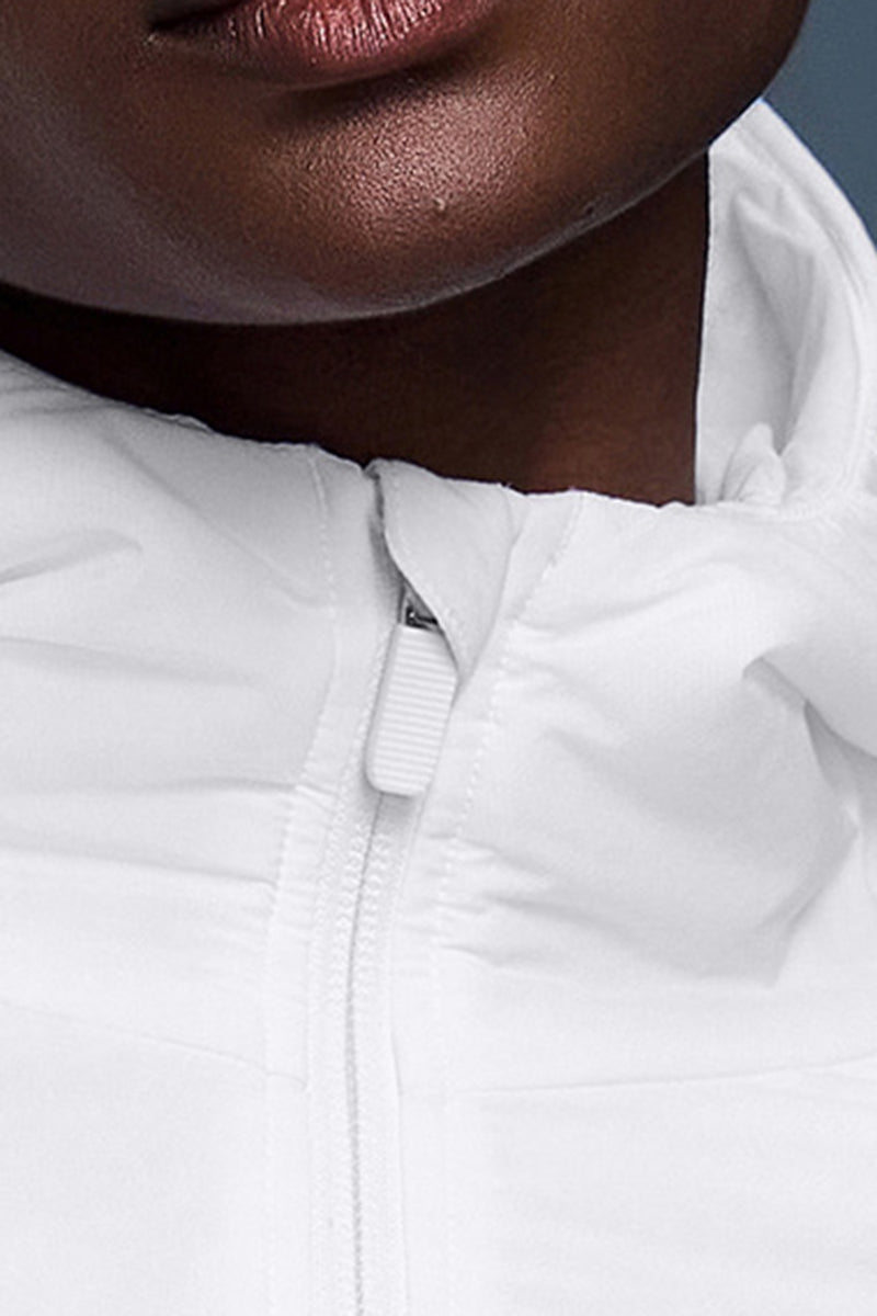 Women Slim-Fit Fleece-Lined Lightweight Hooded Jacket