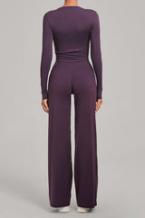 Women Naked Feel Flared Yoga Set