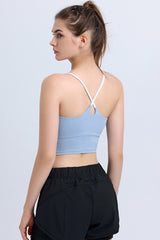 Crossover Color Clash Sling Sports Bra