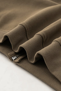 Loose cropped zip-up hooded jacket