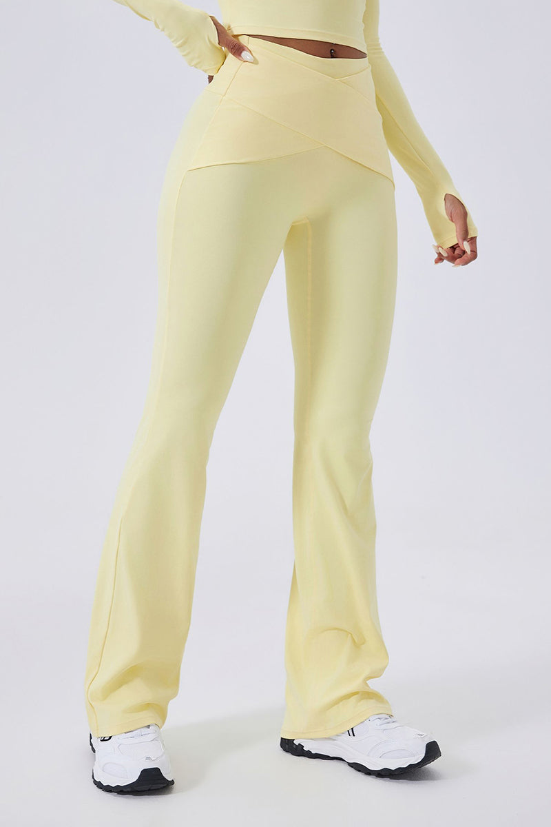 Women High-Waisted Flared Sculpting Yoga Leggings