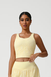 Women Lace Sleeveless Dance Fitness Vest