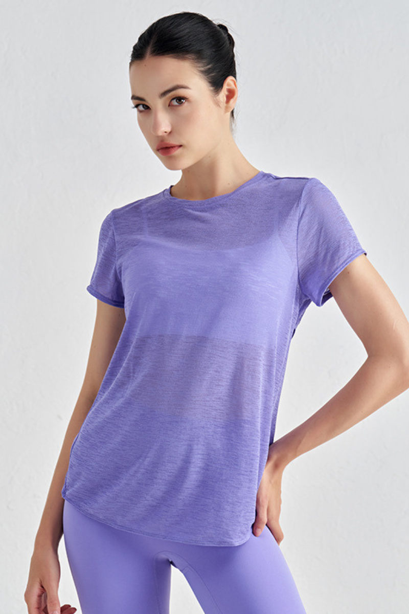 Women's Cut Out Lightweight Breathable Sports Yoga T-shirt