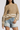 Women's Winter Crew Neck Cable Knit Contrast Stripe Sweater
