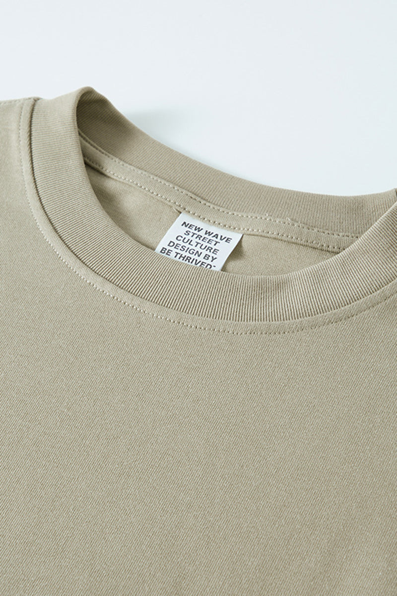 Men's Streetwear Cotton Loose Fitting Solid Pullover