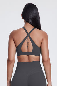 Women'S Yoga Backless Cross Stretch Bra Tank Top