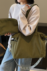 Women's Fall Corduroy Mother-Child Tote Bag Set